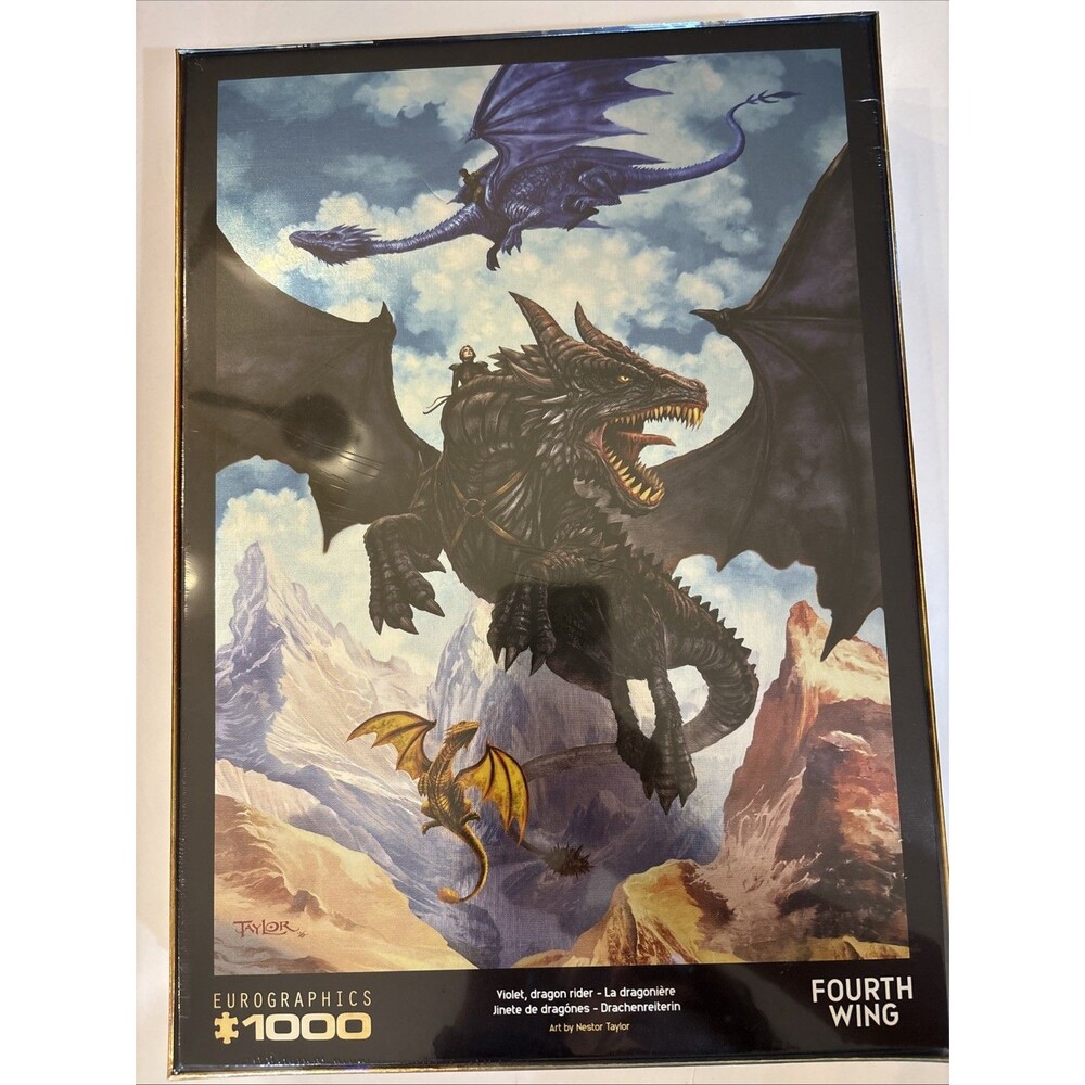 Sealed Fourth Wing Violet, Dragon Rider 1000 Puzzle Jigsaw Eurographics New!
